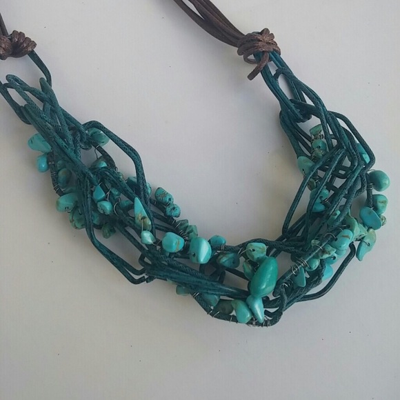 Gorgeous Turquoise Rope Necklace - Picture 2 of 3