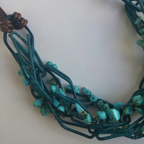 Gorgeous Turquoise Rope Necklace - Picture 3 of 3