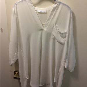 White 3 quarter sleeve