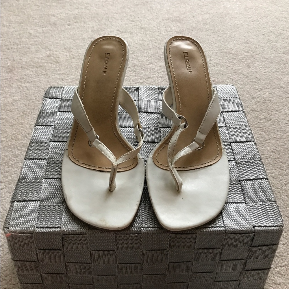 Fioni White Heels