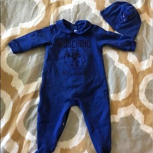 Moschino Baby Bodysuit with hat