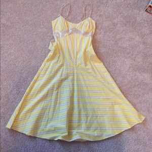 EUC XS yellow & gold Heart, Moon Star sundress