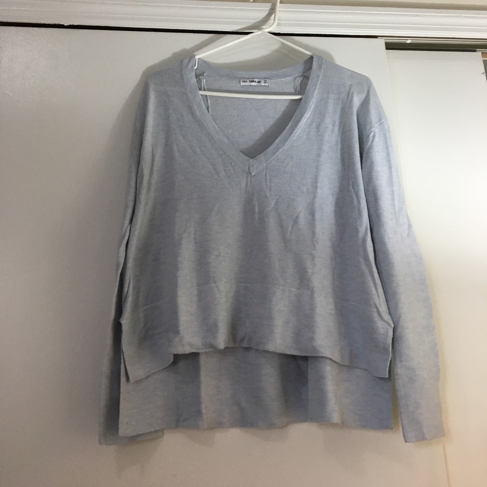 Zara light blue/grey sweater