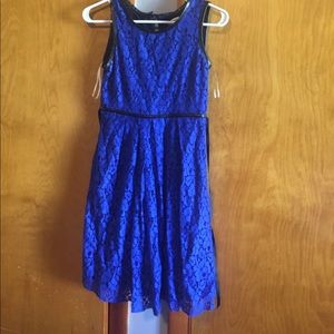 Girls blue and black party dress
