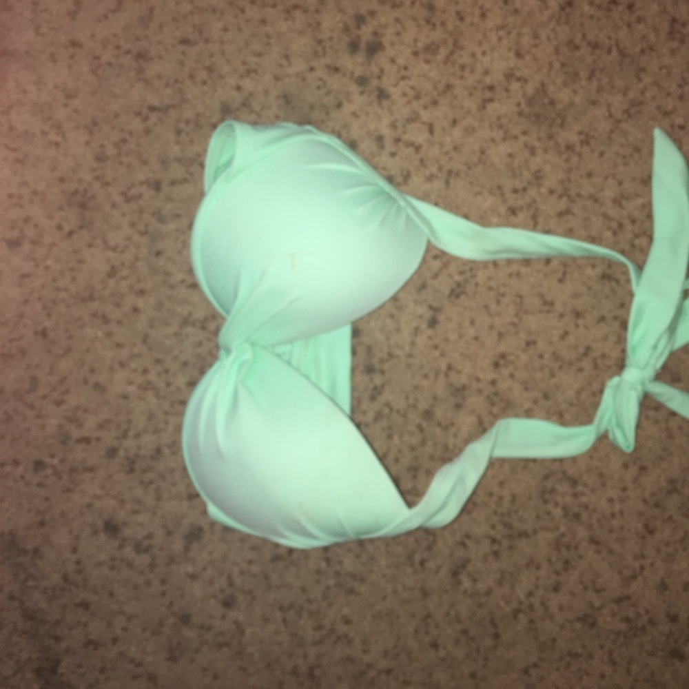 mint green push up bathing suit top!