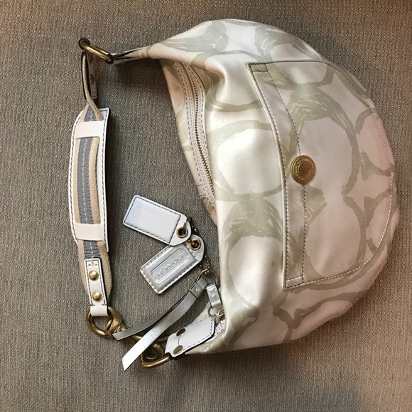 Coach Hobo Bag (Silver and White) - Picture 2 of 4