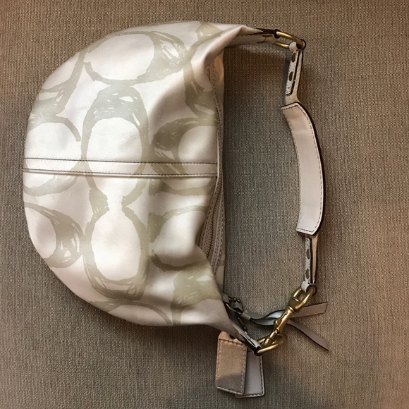 Coach Hobo Bag (Silver and White) - Picture 3 of 4
