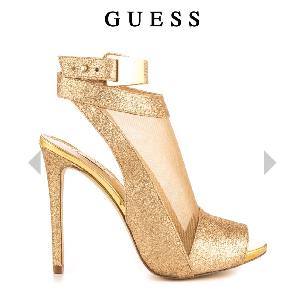 Gold Guess heels