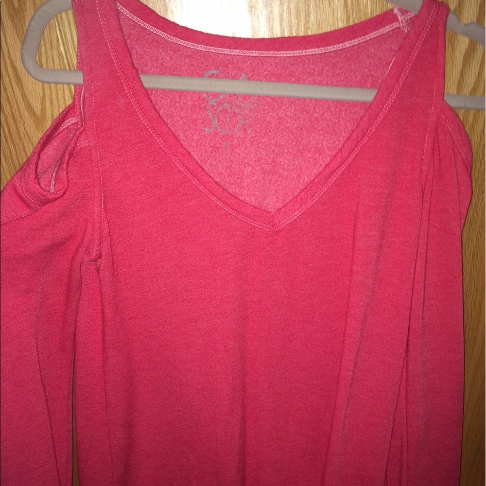 Red long sleeve chaser shirt