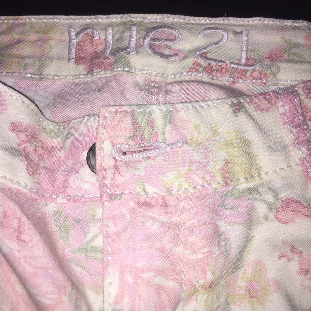 Floral skinny jeans