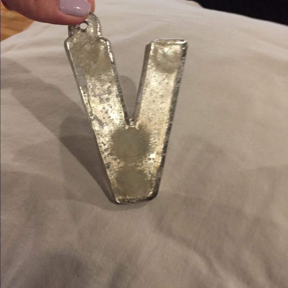 Letter V Christmas ornament