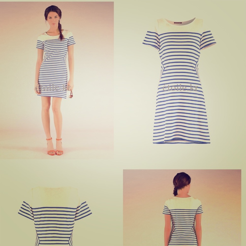 Comptoir des Cotonniers maritime cotton dress
