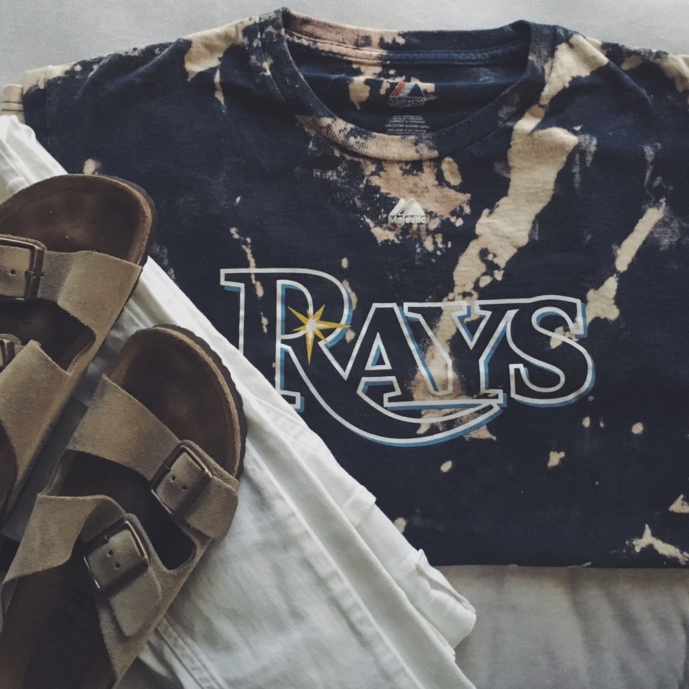 Acid wash Tampa Rays Matt Moore grunge tee ⚾️💀