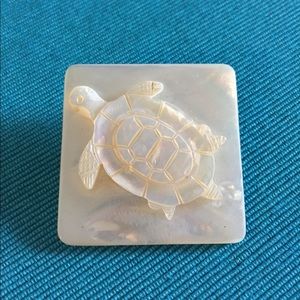 Mother of Pearl Turtle Brooch