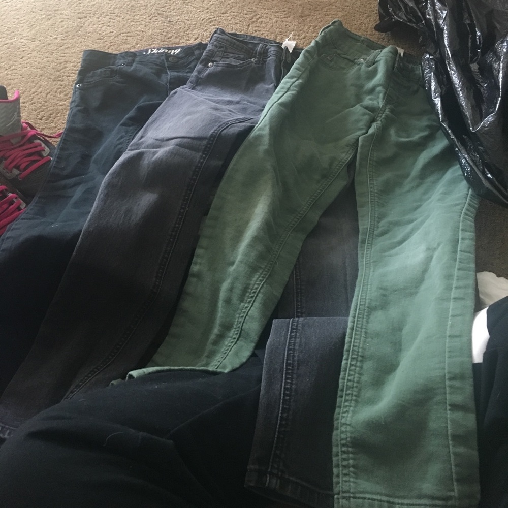 Girls size 10 skinny jeans 3 pair