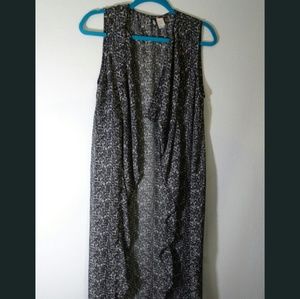 H&M long flowy grey cover up size S/M