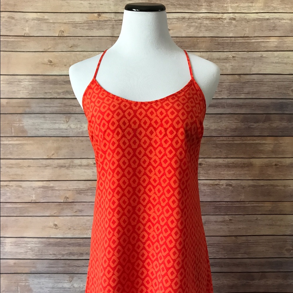 Summer mini dress. Orange. Size XS