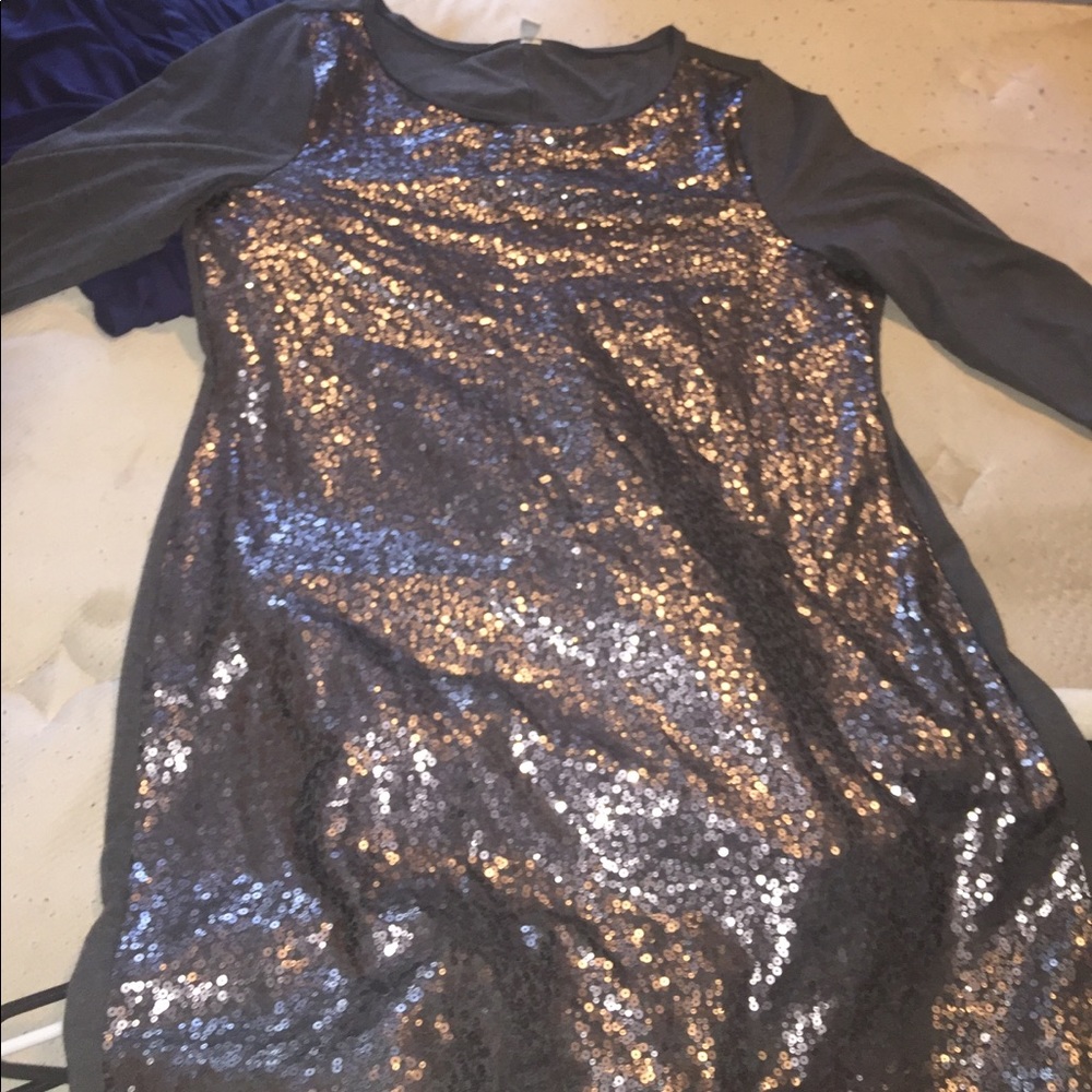 Plus size dress with sequence