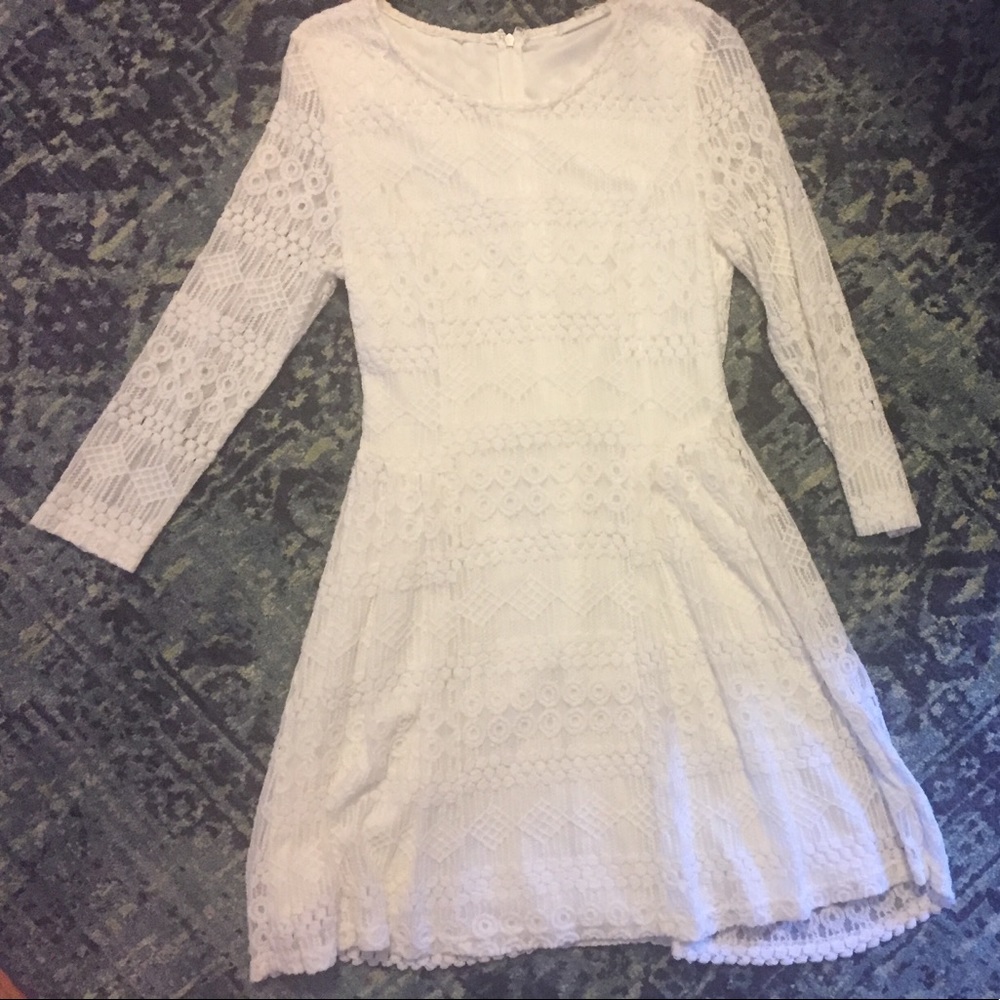 Lace White Dress-  BUNDLE FOR 20% OFF