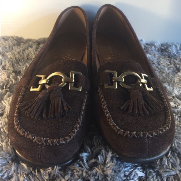 Chocolate brown suede loafers - Picture 2 of 4