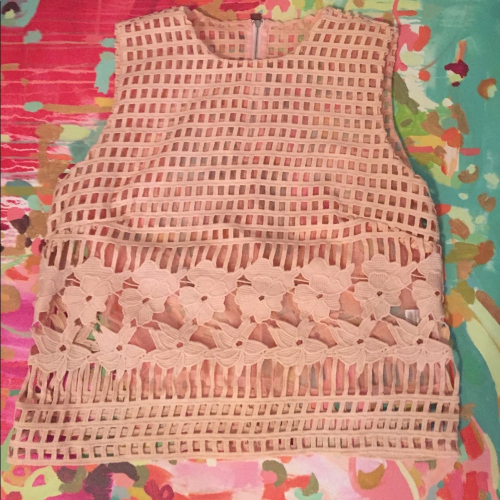 Light Pink Floral & Square Top