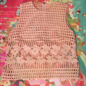 Light Pink Floral & Square Top