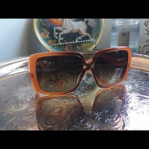 Nina Ricci Jackie O. Orange Sunglasses