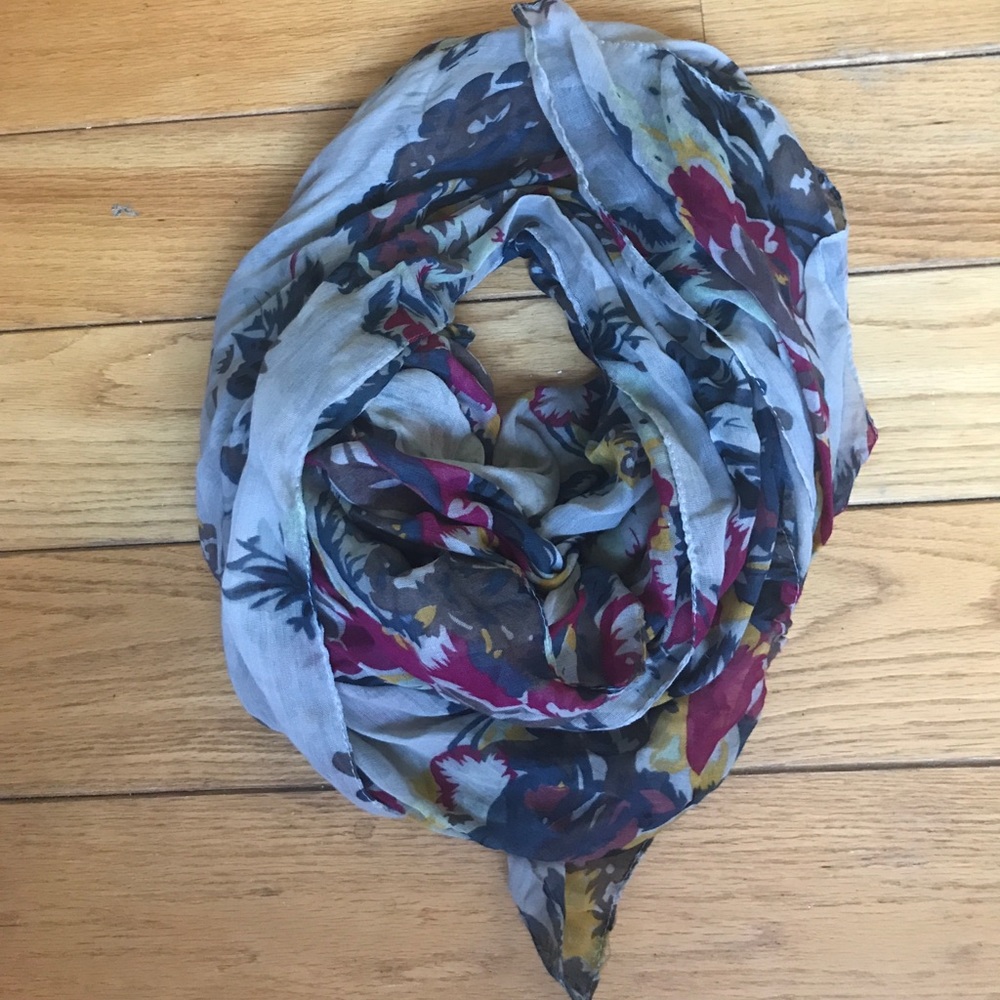 Lightweight floral scarf