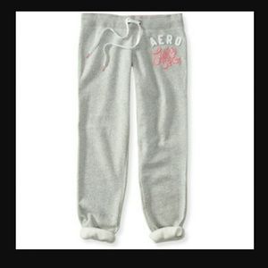 Aeropostale gray cinch sweatpants