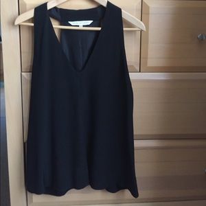 Sleeveless black top