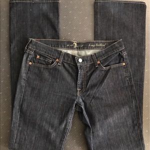 7 for All Mankind long Bootcut dark jeans 31