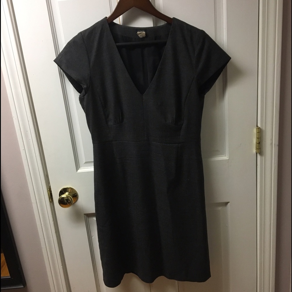 Jcrew grey wool dress