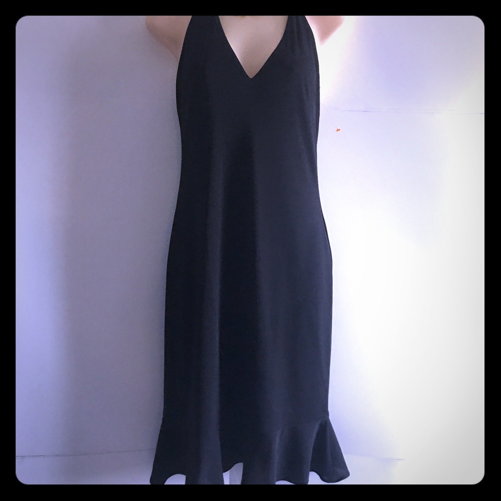 David Meister halter LBD jersey matte  6 SALE⭐️