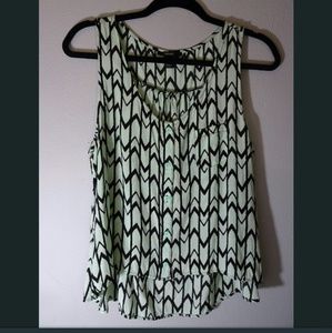 Forever 21 sleeveless mint and black top Medium