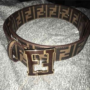 Brown Fendi Zucca Belt