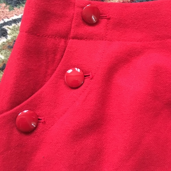 J. Crew Felted Wool Adrian Skirt RED - Picture 4 of 4