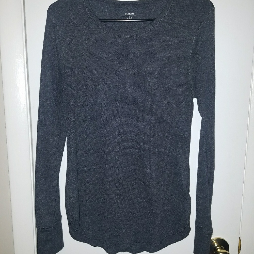 Long sleeve dark gray top