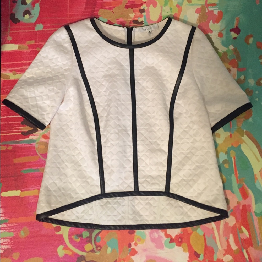 Molly Scuba Top with Leather Lining