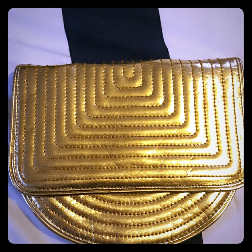Gold Nine West clutch