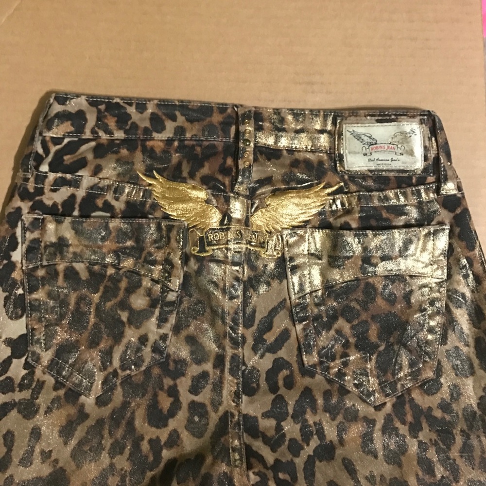 Leopard Robin's Jeans