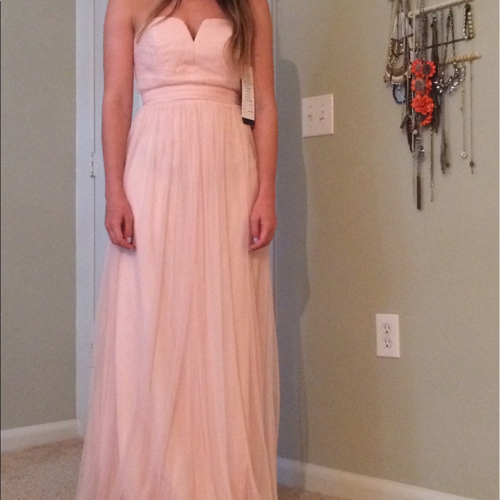 Bill Levkoff 1167 dress petal pink tulle size 0