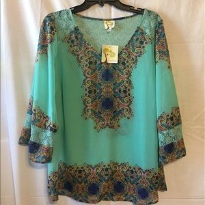 Anthropologie Fig and Flower Summer Boho Top