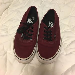 Burgundy Vans