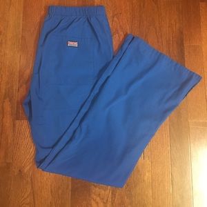 Royal blue Cherokee scrub pants.