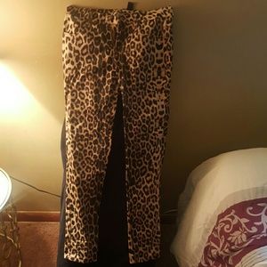 Cheetah print jean style pants