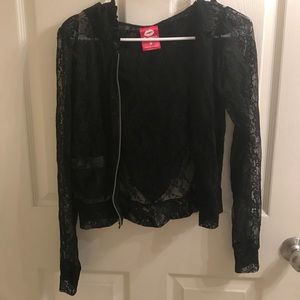 Sheer lace jacket