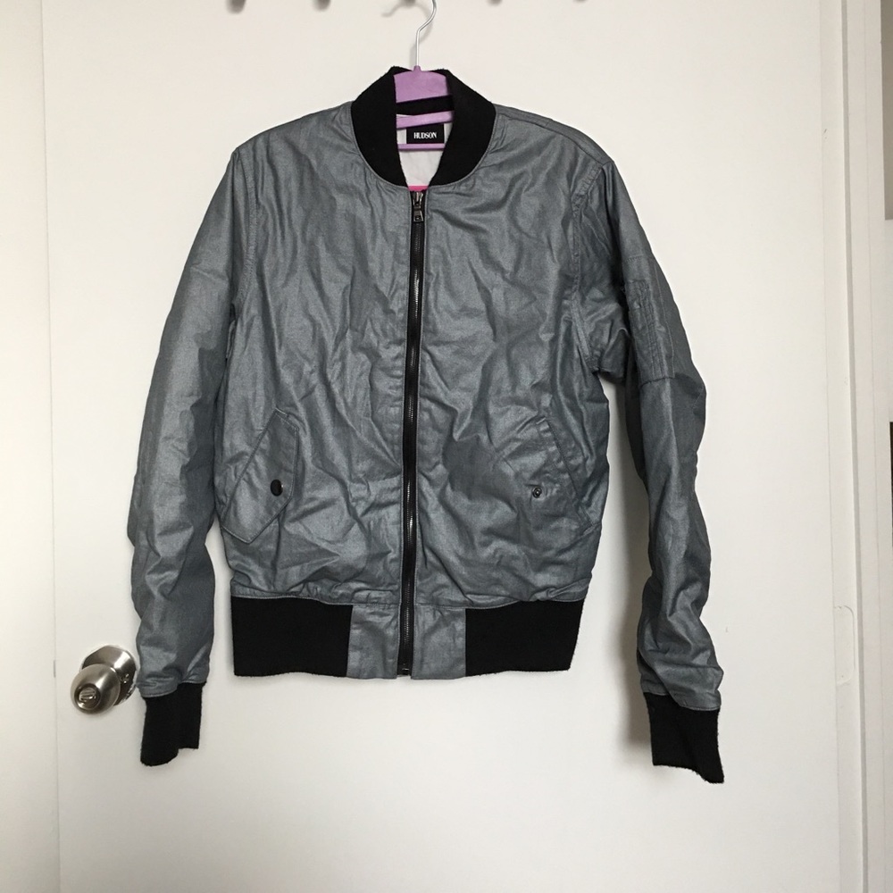 Hudson Jean metallic great bomber jacket!!