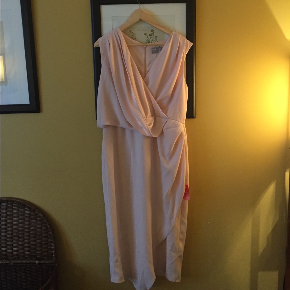 ASOS bridesmaid dress in peach/pink