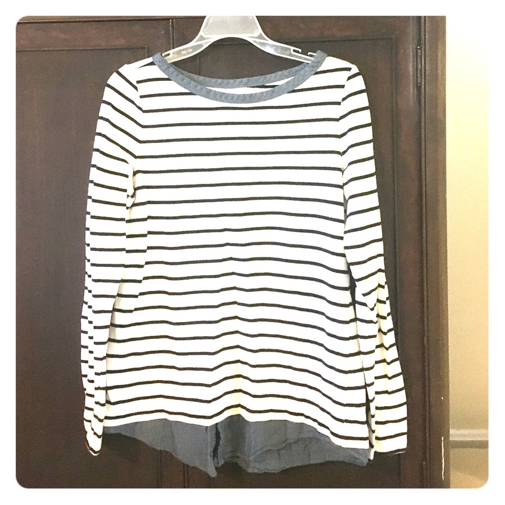 Navy striped pullover