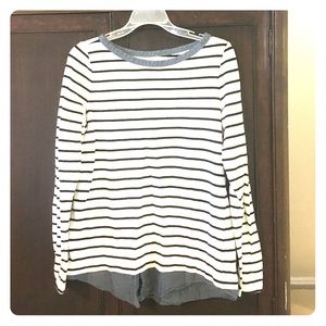 Navy striped pullover